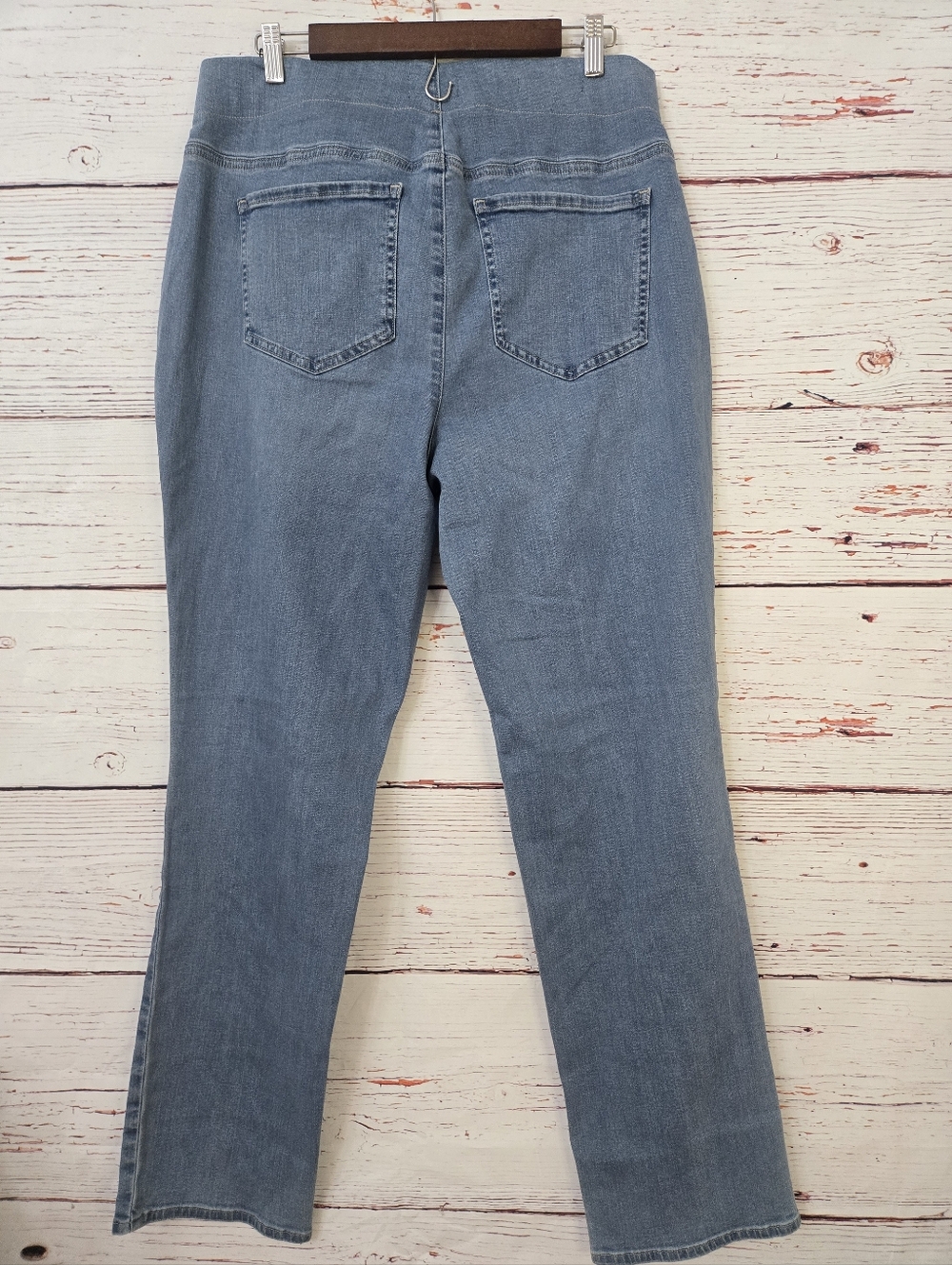 NWOT NYDJ Bailey Relaxed Straight Jeans 14W Women Blue Lift Tuck Denim - Picture 2 of 14
